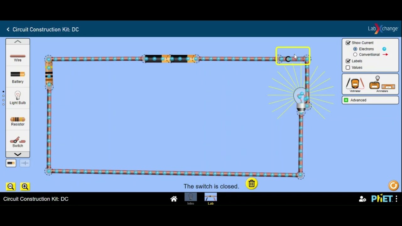 Virtual Lab-Construction Of A circuit