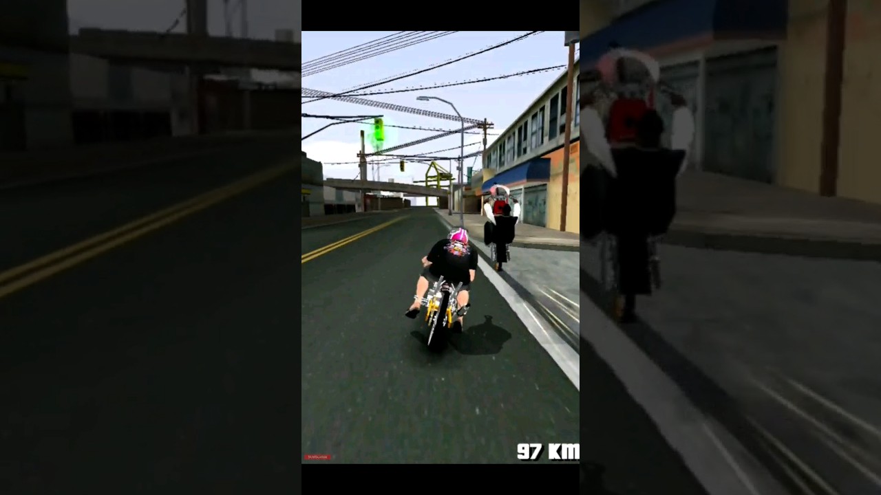 ngeri drag race terjatuh hampir tew4s di gta san andreas #shortsviral #shorts #balapliar #funny