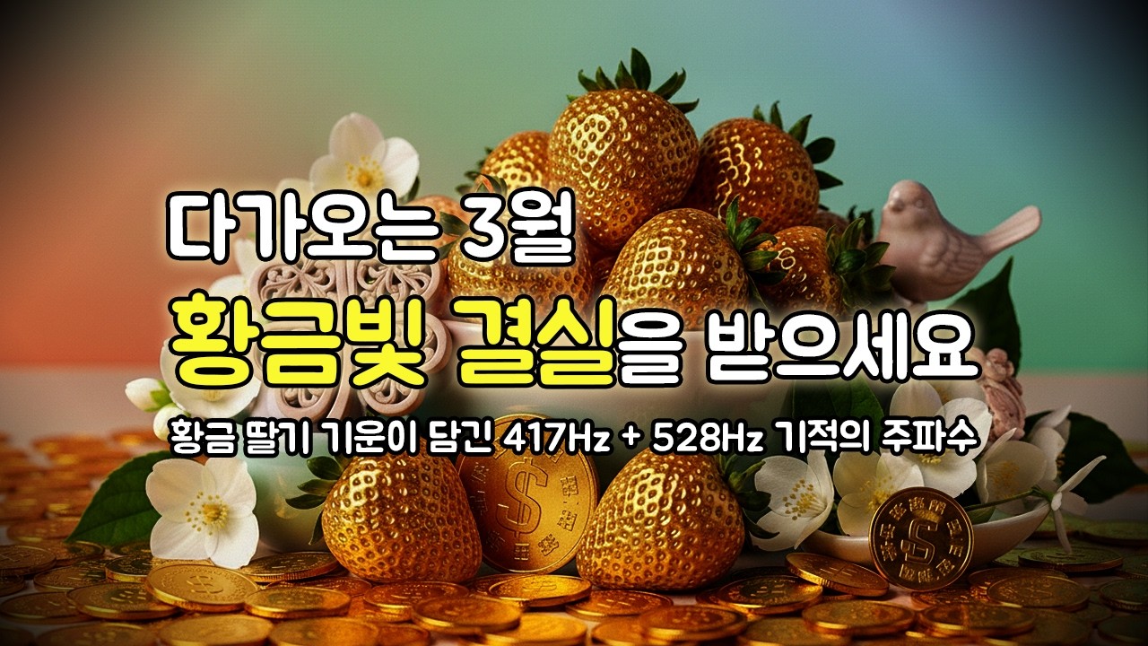 황금빛 결실이 곧 당신에게 옵니다 | 3월의 황금 딸기의 기운이 담긴 414Hz+528Hz 주파수 명상음악