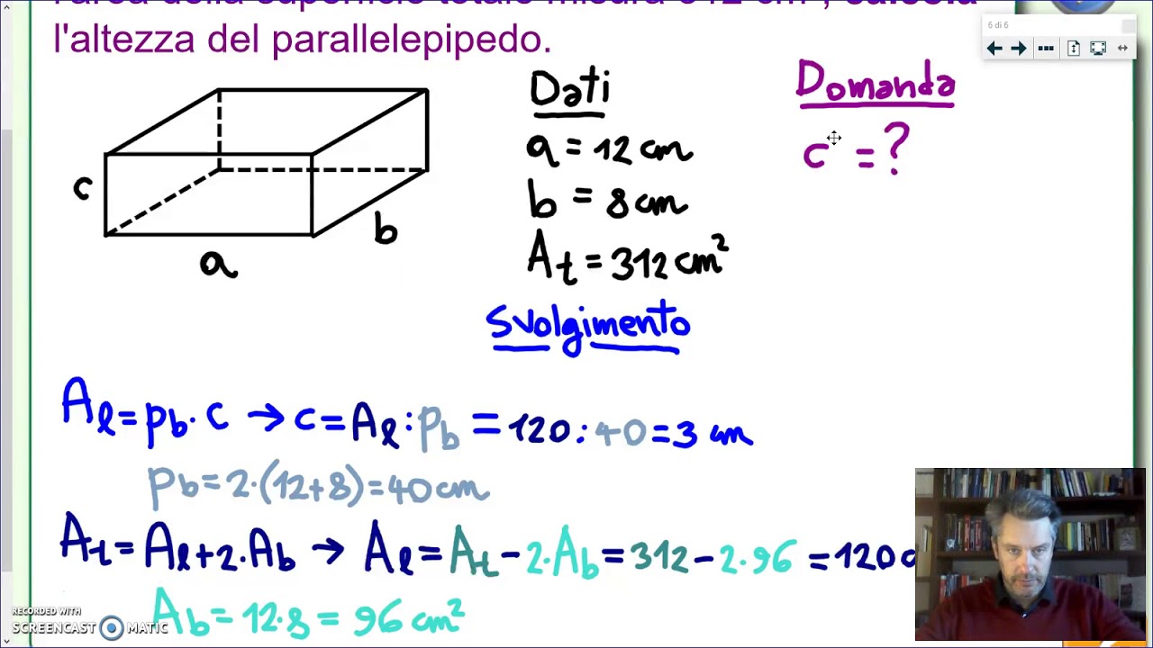 Il parallelepipedo rettangolo (parte seconda) - Geometria 3