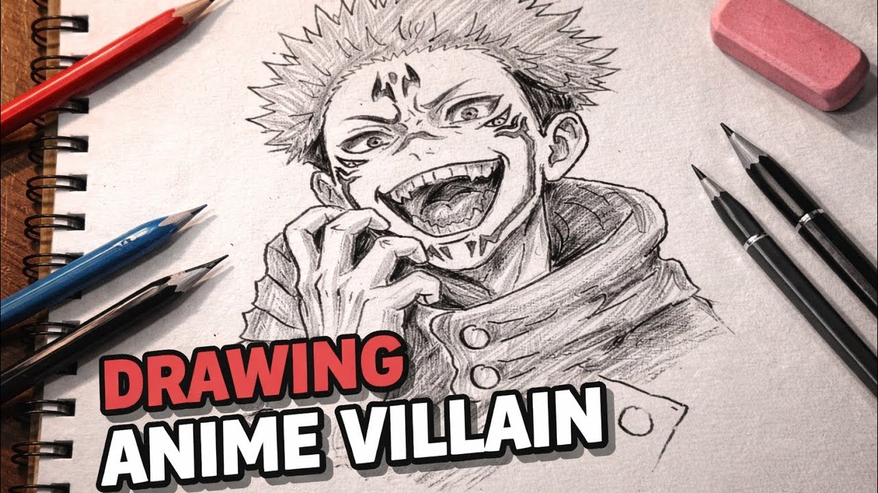 How to Draw Sukuna from Jujutsu Kaisen || Step by Step Anime Drawing || Sukuna Sketch Art