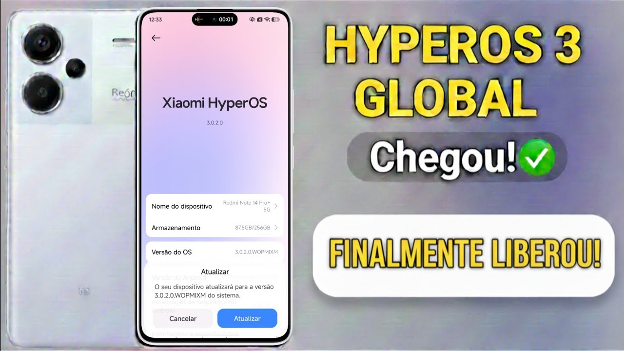 A HORA É AGORA! HyperOS 3 Global OFICIAL no Redmi Note 13 Pro 5G / Poco X6 Pro 5G! ✅