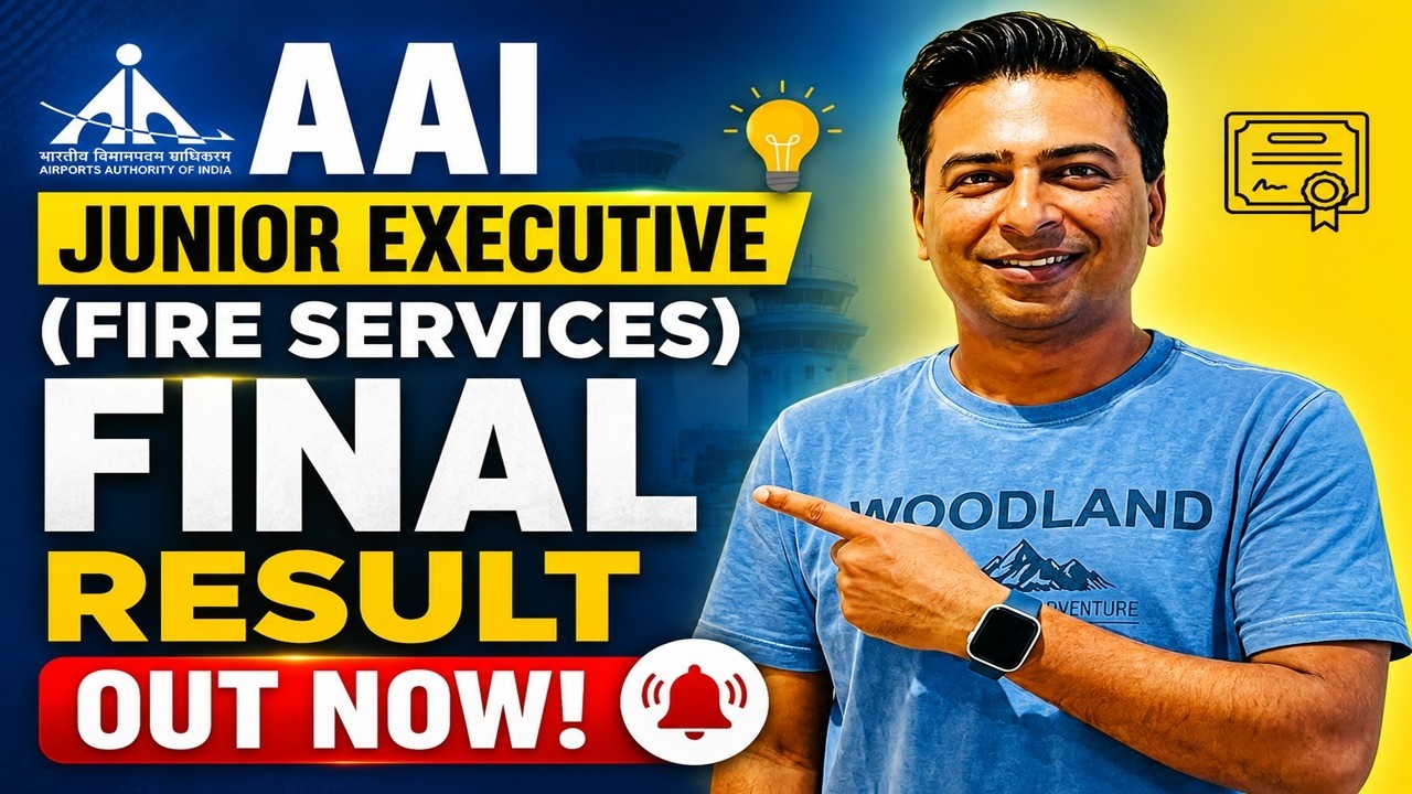 AAI Junior Executive (Fire Services) Final Result 2026 Out
