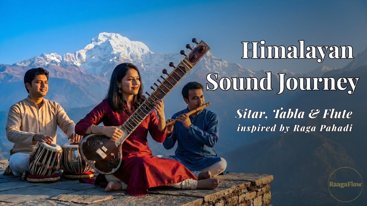 Himalayan Sound Journey | Peaceful Sitar, Flute & Tabla (Raga Pahadi)