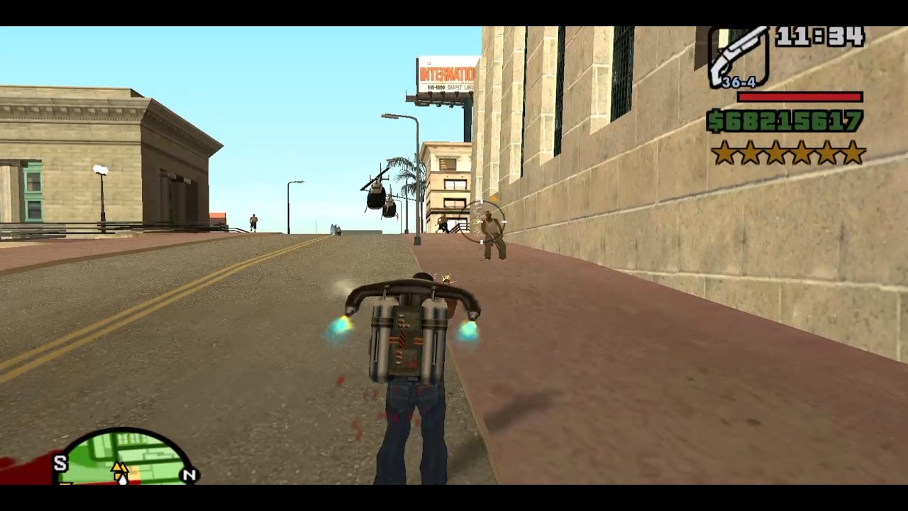 GTA San Andreas (with cheat codes) Los Santos Vagos Wiped Out + 5⭐ Police Rampage