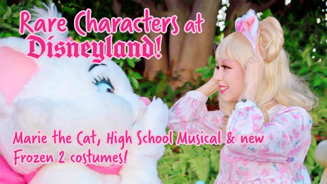 Rare characters at Disneyland! Marie the Cat, Big Al, High School Musical filming, Frozen 2 costumes