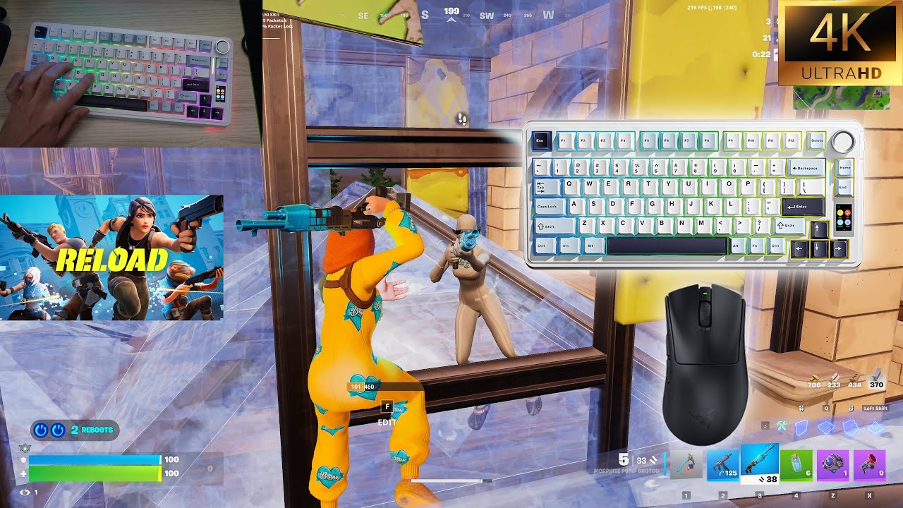 AULA S75 PRO Fortnite 🤩Satisfying Keyboard Sounds Pre-lubed Switches 240 FPS Smooth 4K