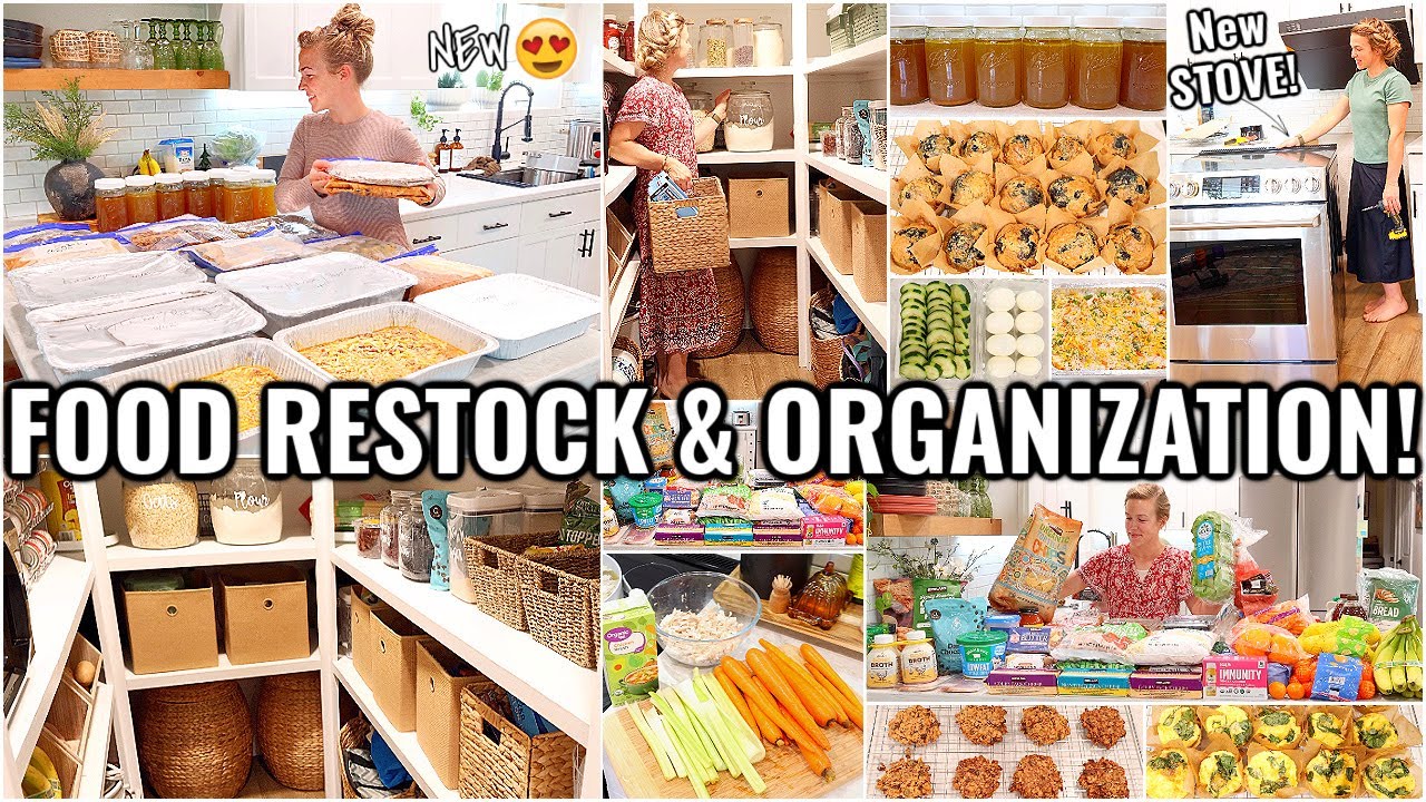 FOOD RESTOCK & HOME ORGANIZATION IDEAS!!😍 ORGANIZE WITH ME | DECLUTTERING AND ORGANIZING MOTIVATION