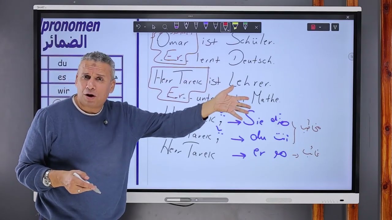 الحصة الثامنة للصف الأول الثانوي ألماني هير احمد غيث