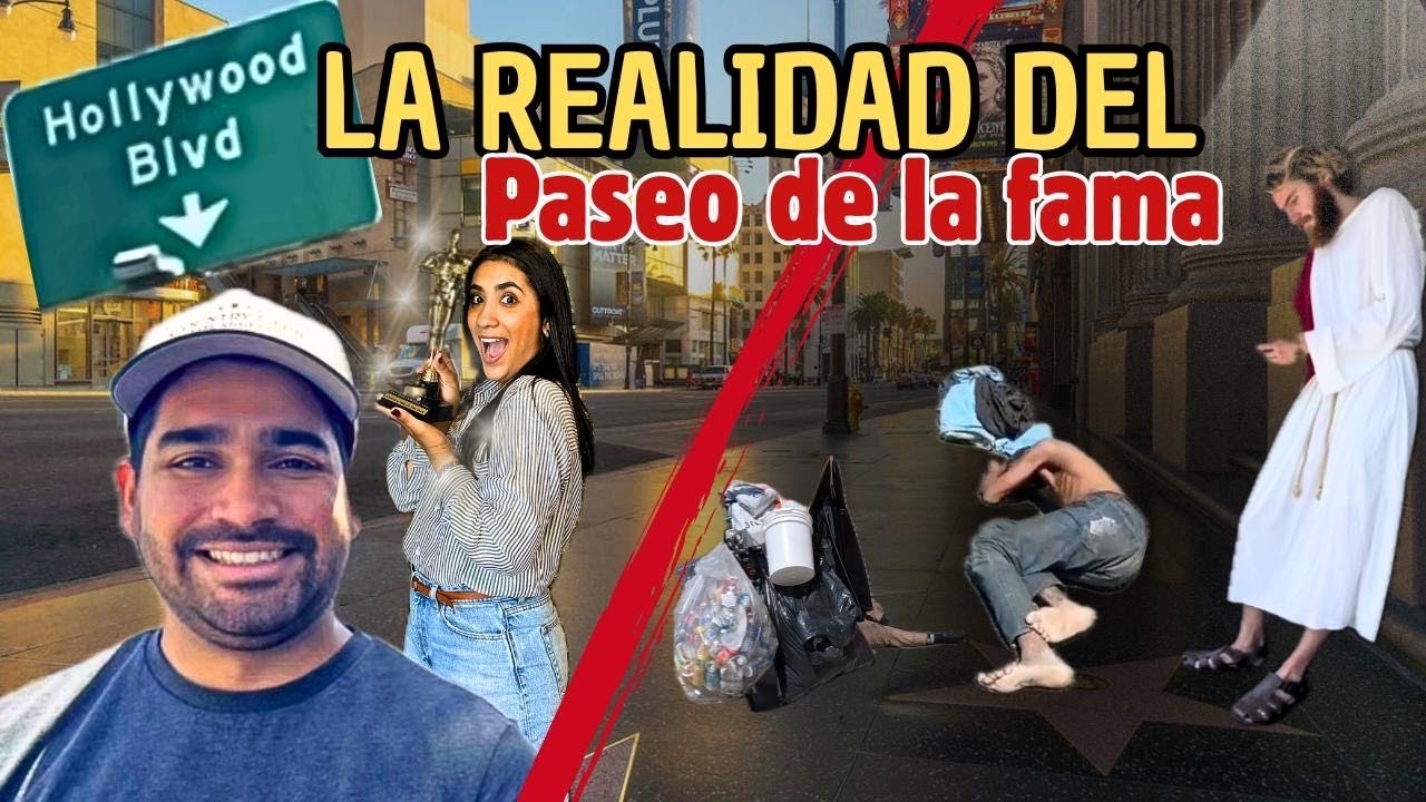 ASÍ ES EL PASEO DE LA FAMA 😱☠️ #losangeles #california #vlog #homeless #hollywood
