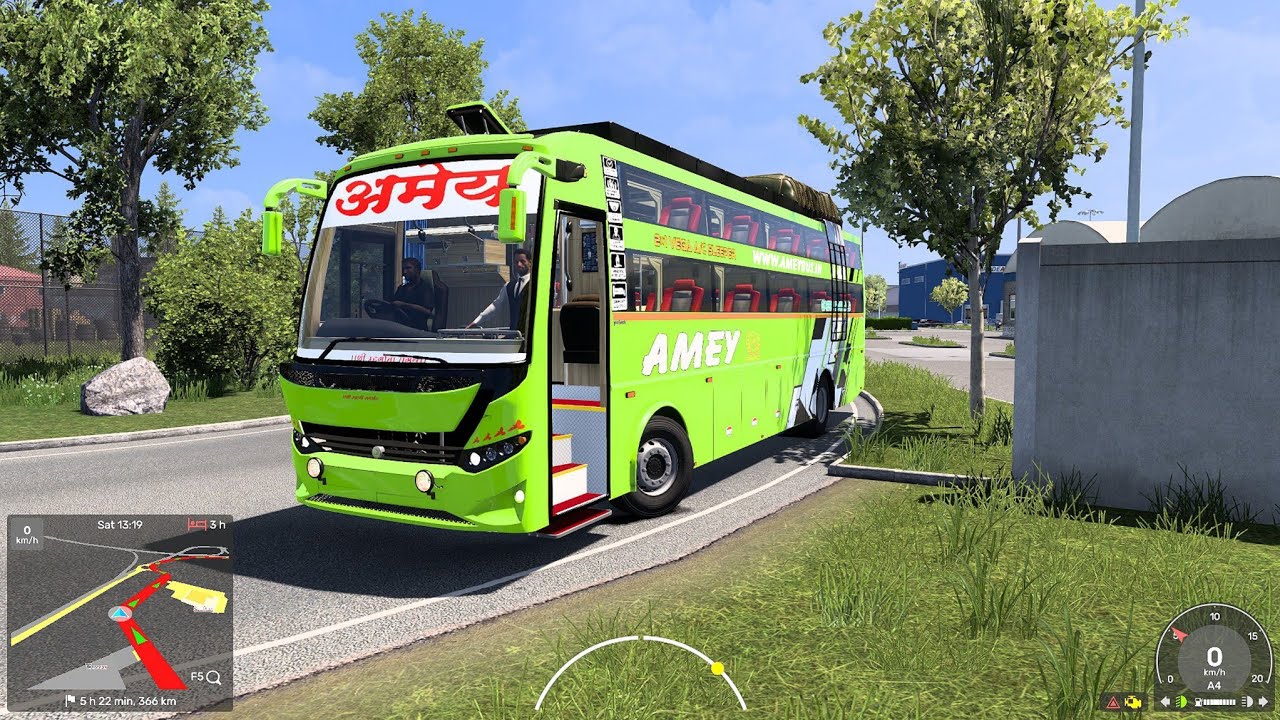 🔥 AMEY Green Bus Mod in ETS2 | Real Indian Bus Experience 😍 || #ets2 || #76