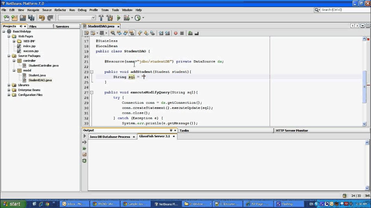 Connecting Web App to database
