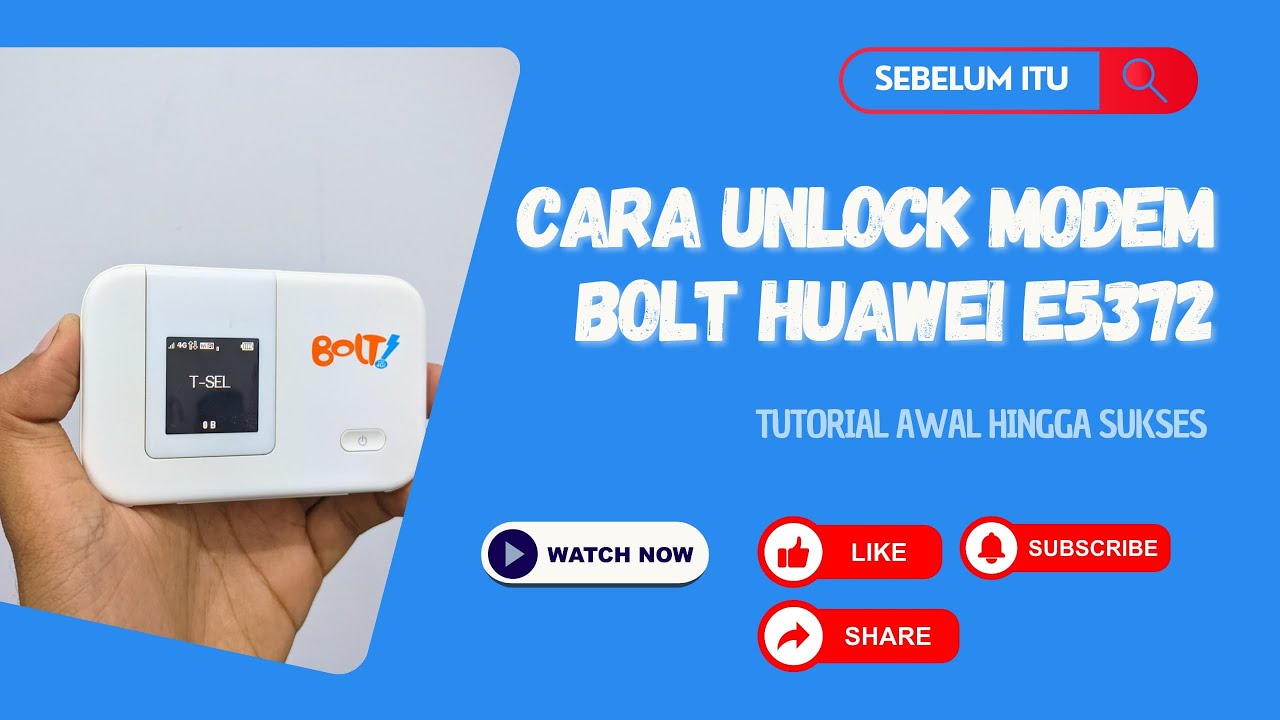 Cara Unlock Modem Bolt Huawei E5372 Mudah dan Permanen