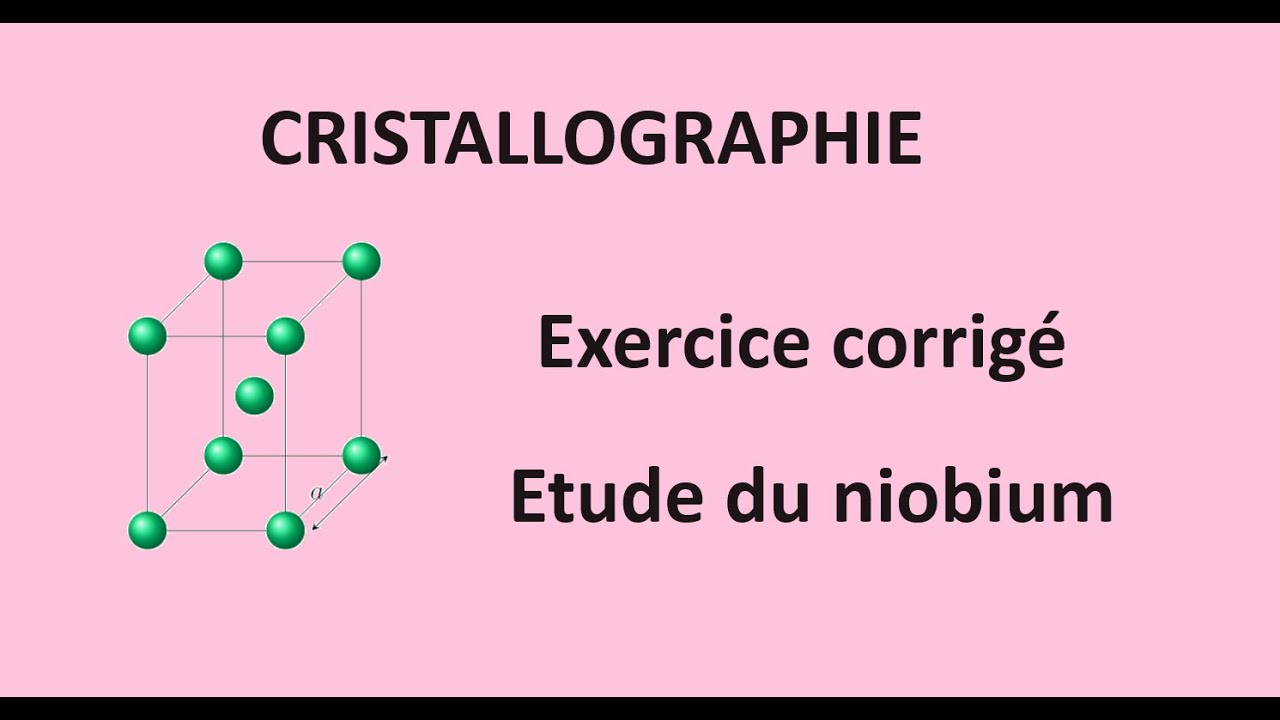 Cristallographie   Exercice corrigé sur la structure du niobium