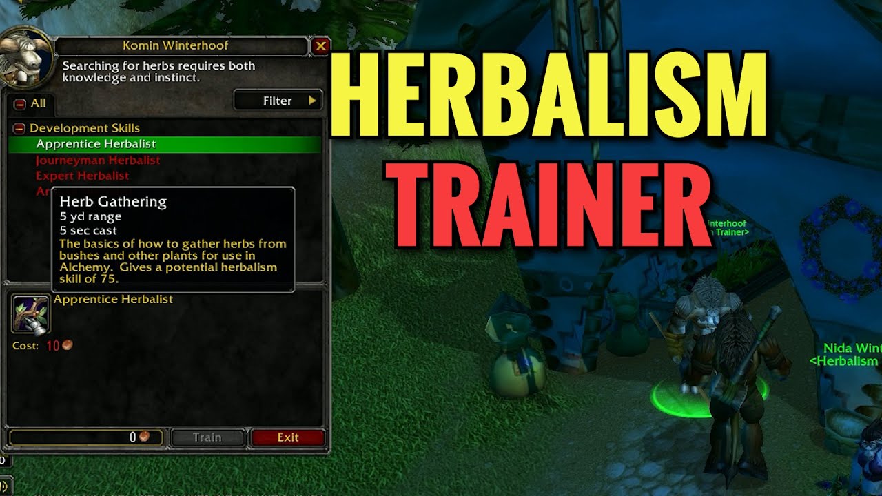 Thunder Bluff Herbalism Trainer Location (WoW Classic)