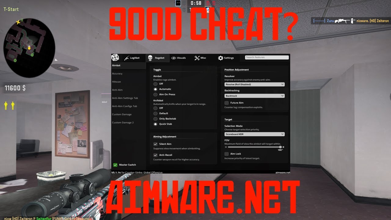Aimware.net PAID hvh Experience #1 | FREE CONFIG + LUA IN BIO | HADES