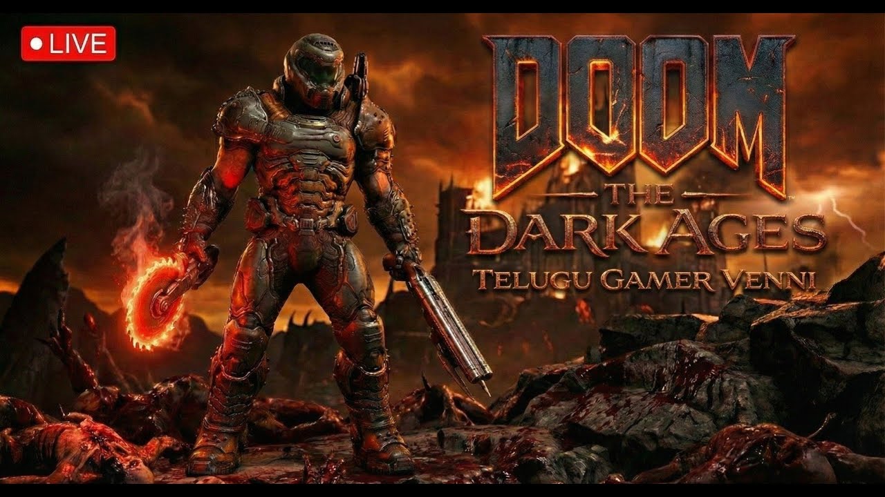 DOOM: The Dark Ages on QD-OLED is INSANE!🔥| 1440p 240Hz / RTX 5060 Ti | Telugu Live Gameplay