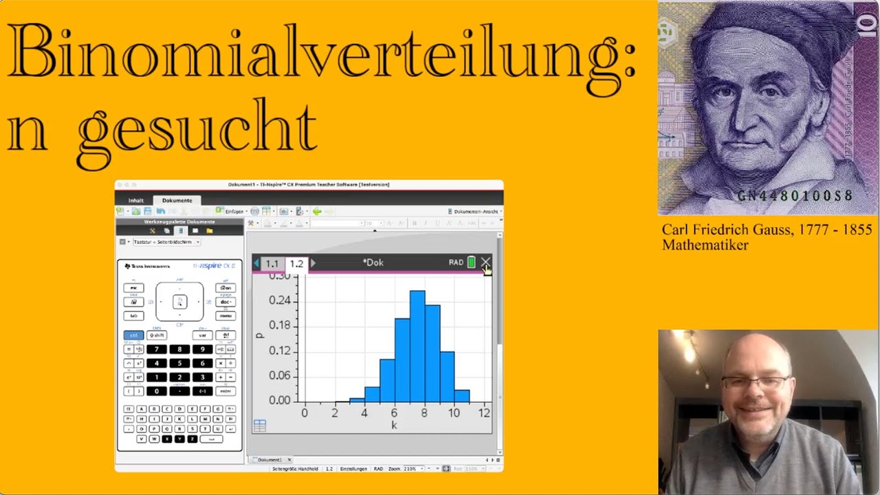 Binomialverteilung | n gesucht | Werkzeug TI-Nspire CX GTR