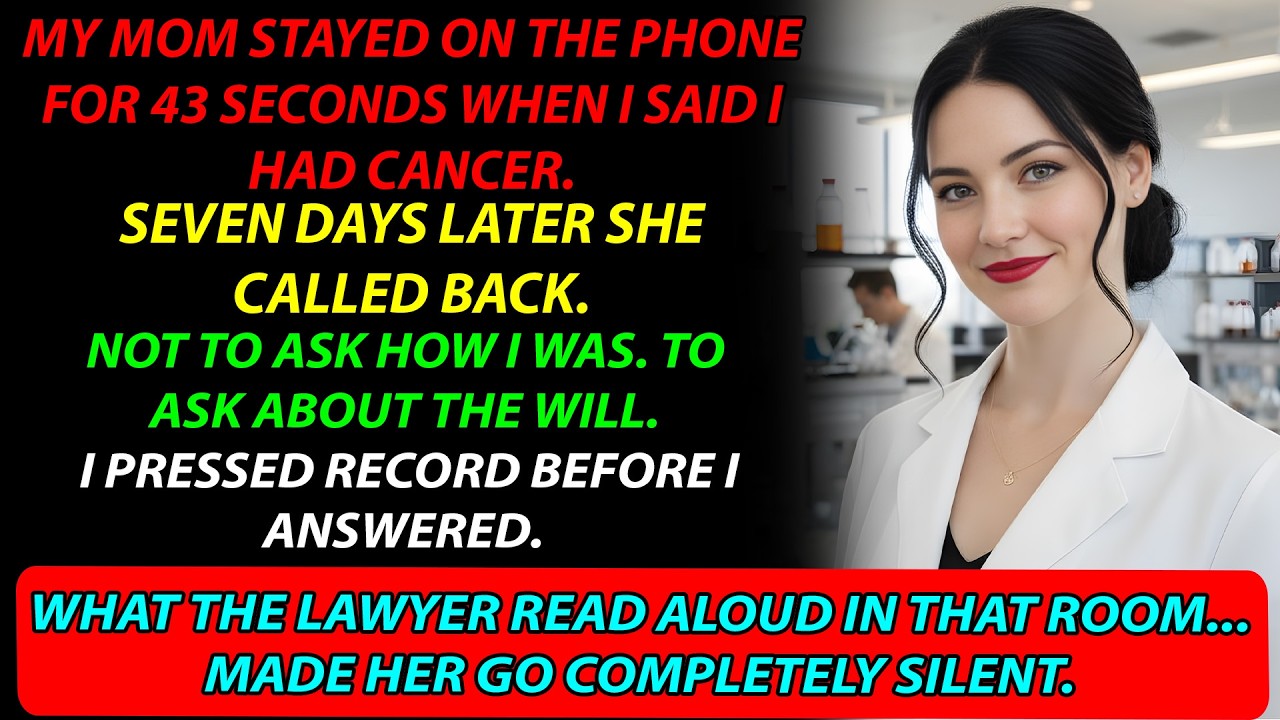 my mom hung up in 43 seconds when i said i had cancer — she called back for the will