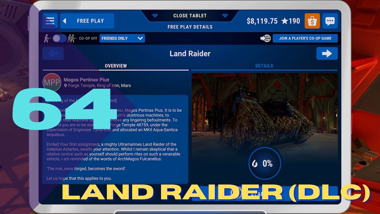 Land Raider w/We March for Macragge Achievement