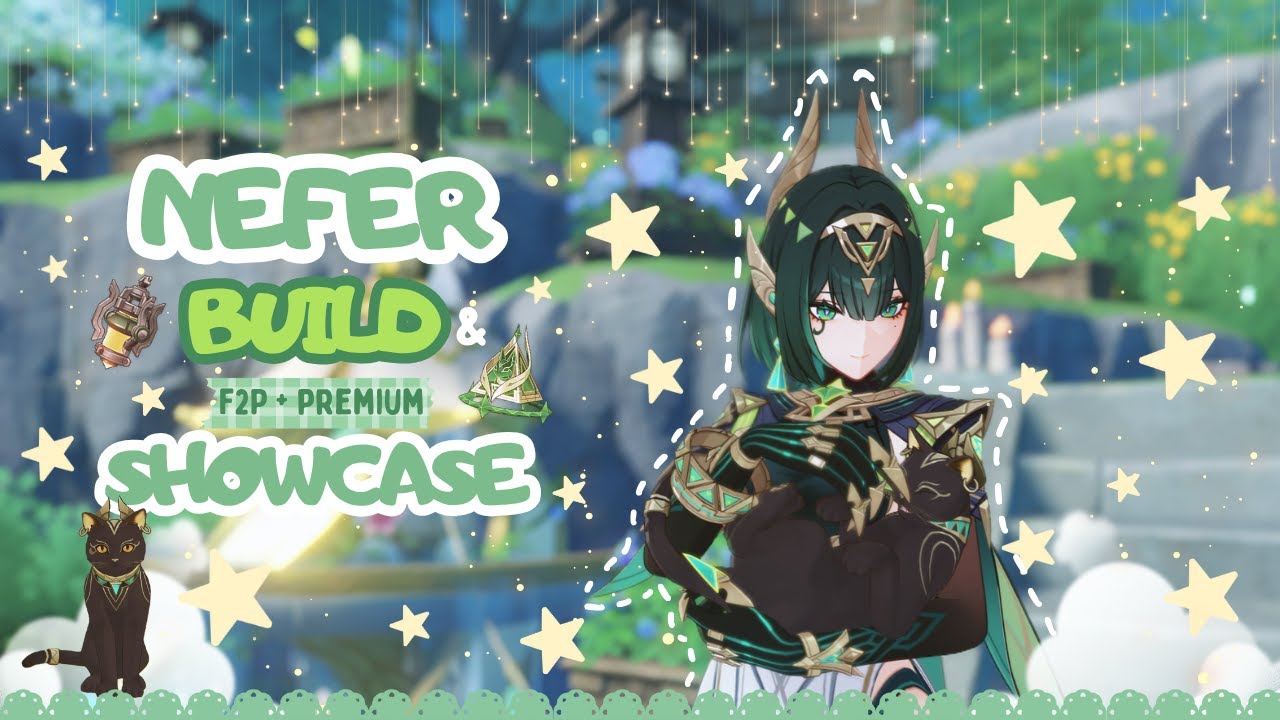 Давайте вместе создадим и протестируем Нефера 🐈‍⬛‧₊˚⋆ ♡🐾₊ 🌿⋆✩°. | Уютный геймплей Genshin Impact