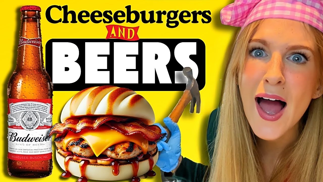 Irish Girl Tries American Beer and Barbecue Cheeseburgers – A Cooking Taste Test Adventure!