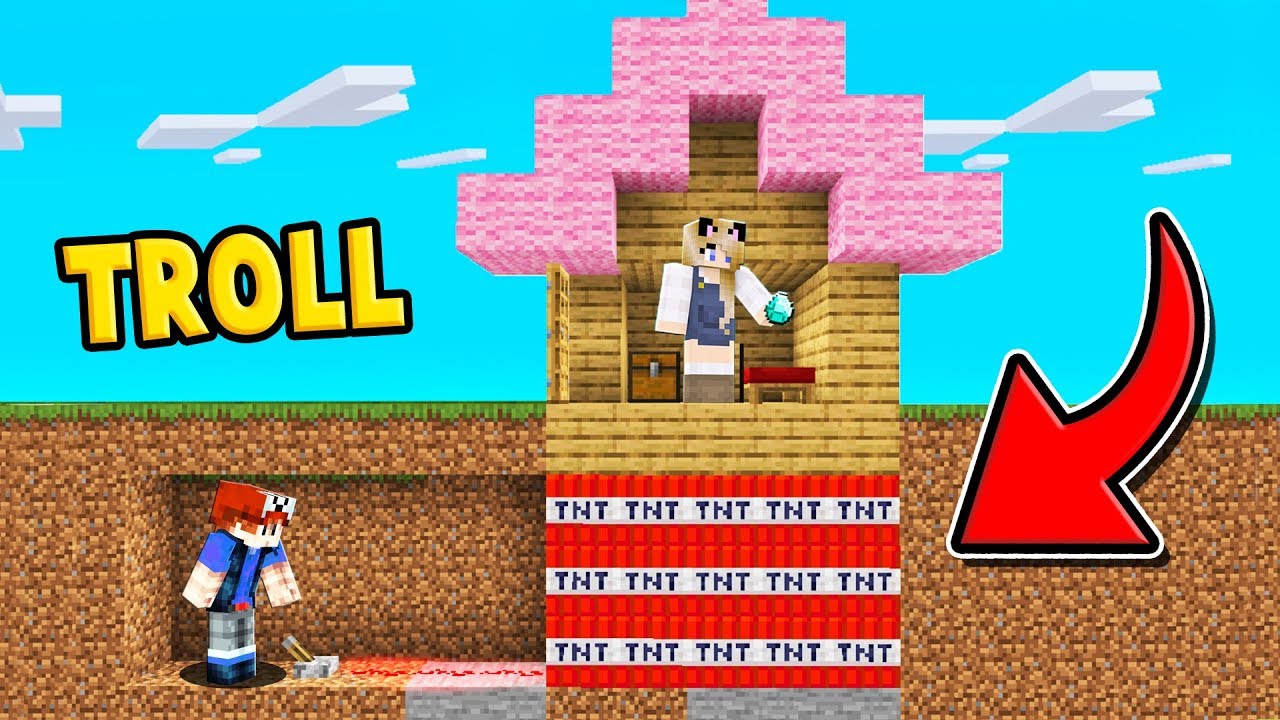 TROLL Na Nowym Domku Mojej DZIEWCZYNY w Minecraft!