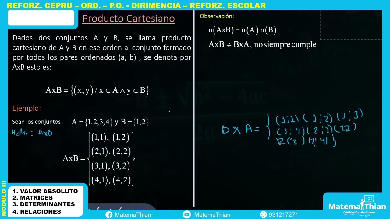 RELACIONES PARTE 1 - ÁLGEBRA. UNSAAC-CEPRU