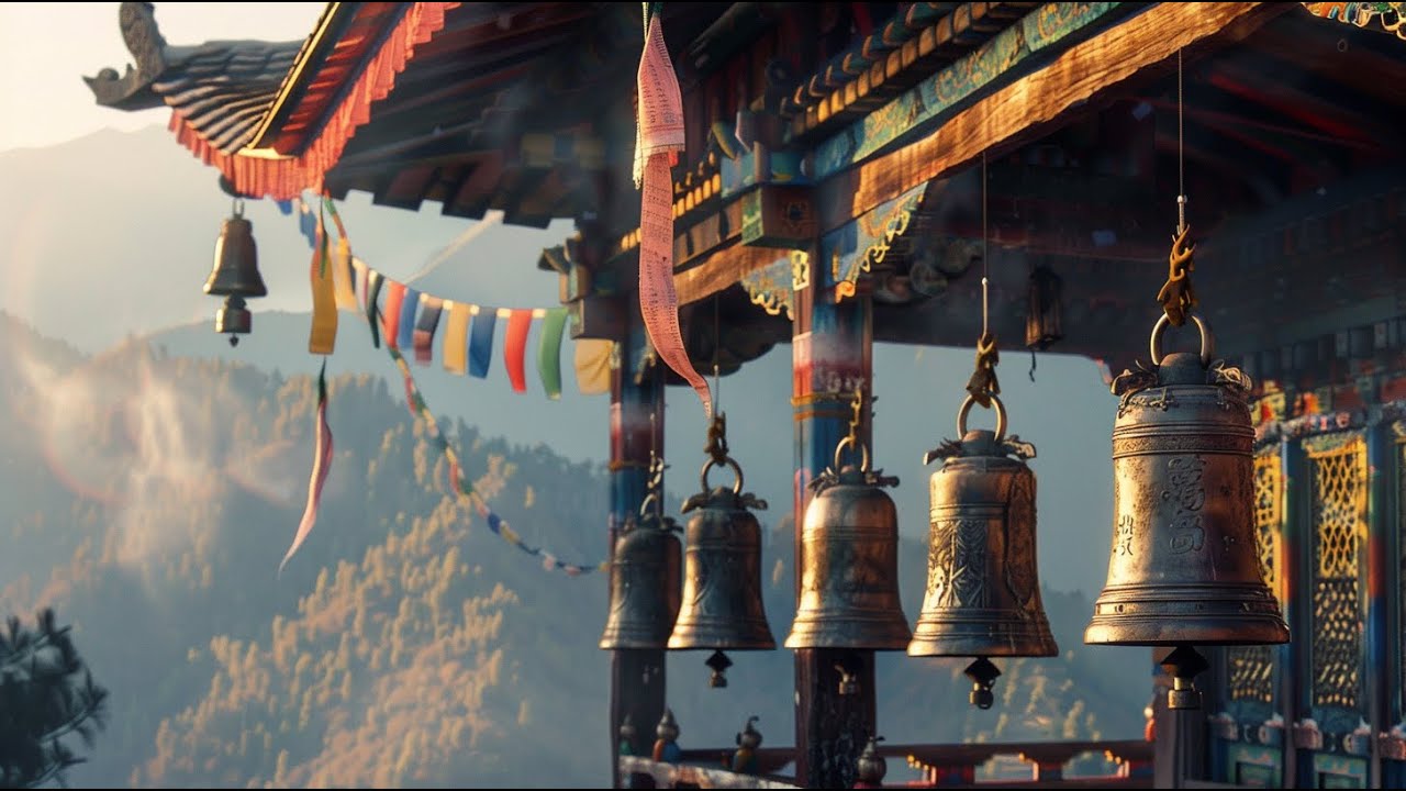 Himalayan Monastery | Wind Bells & Buddhist Chants for Sleep