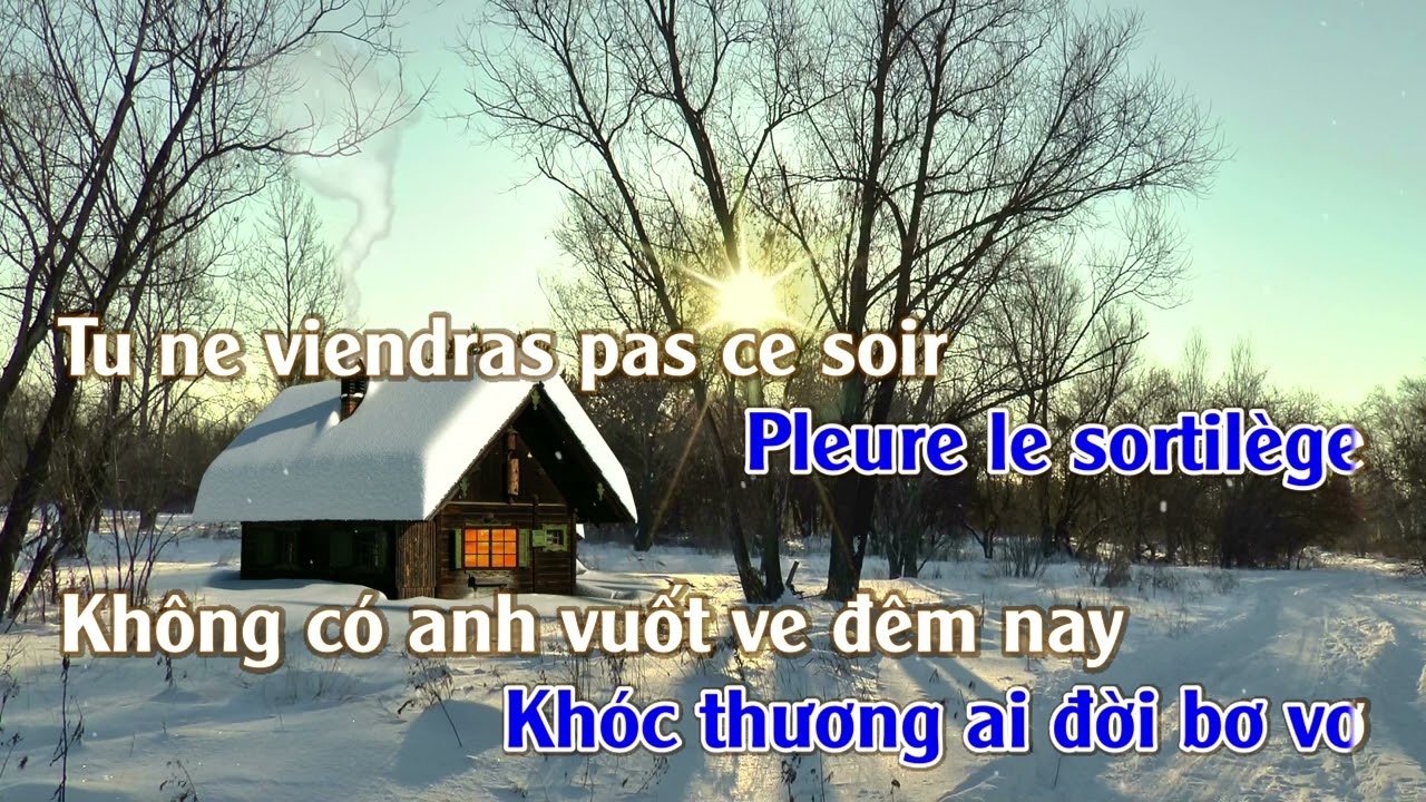 Tombe La Neige -Tuyết Rơi | Karaoke | Tone | Masculin.Nam