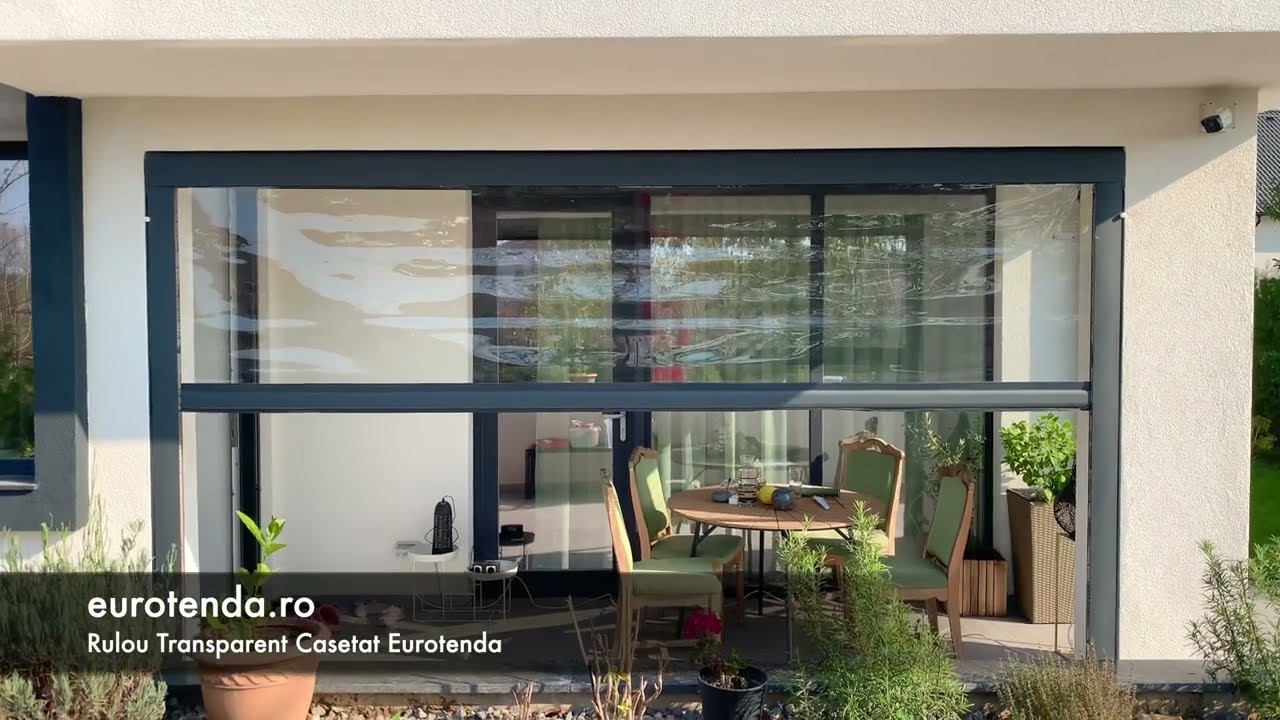 Rulouri Exterioare Transparente cu folie | Cu Casetă și Ghidaje - marca Eurotenda Paradise