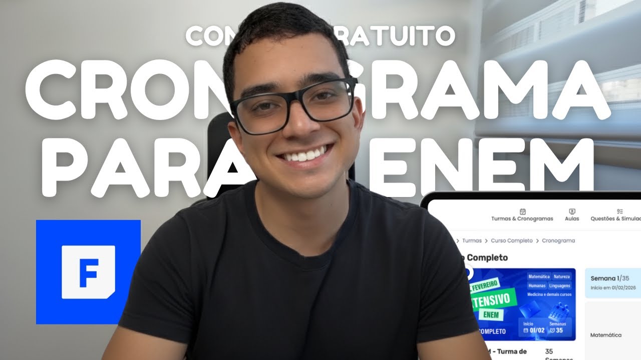 🚨NOVO: Cronograma Gratuito para o Enem 2026 (35 Semanas - Baseado na Nova Turma do Ferretto)