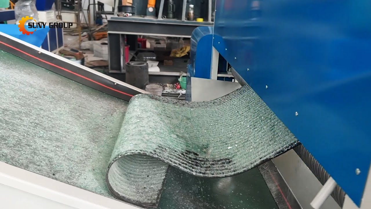 Car Windshield Recycling Line | Glass & PVB Separation with Color Sorter