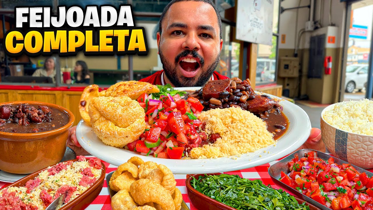 🤯PEDI UMA FEIJOADA COMPLETA *Me trouxeram um banquete!
