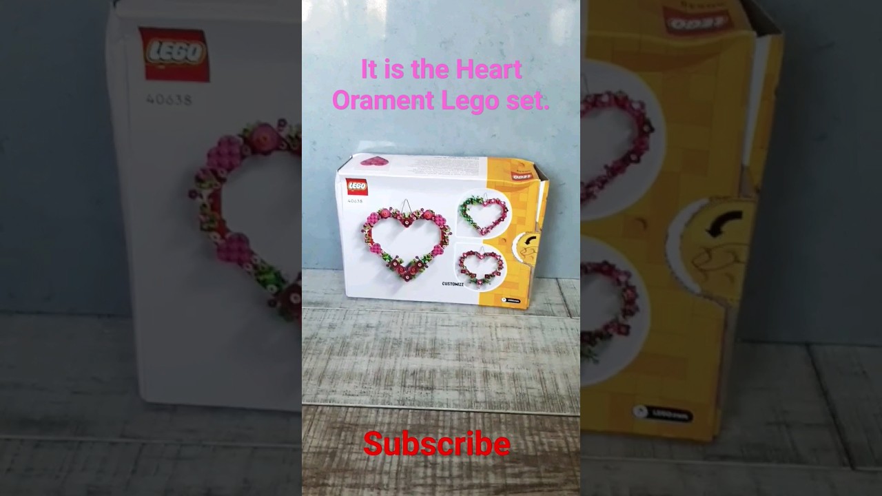 The Lego Heart Ornament set is super cool #lego #heartwreath #heart