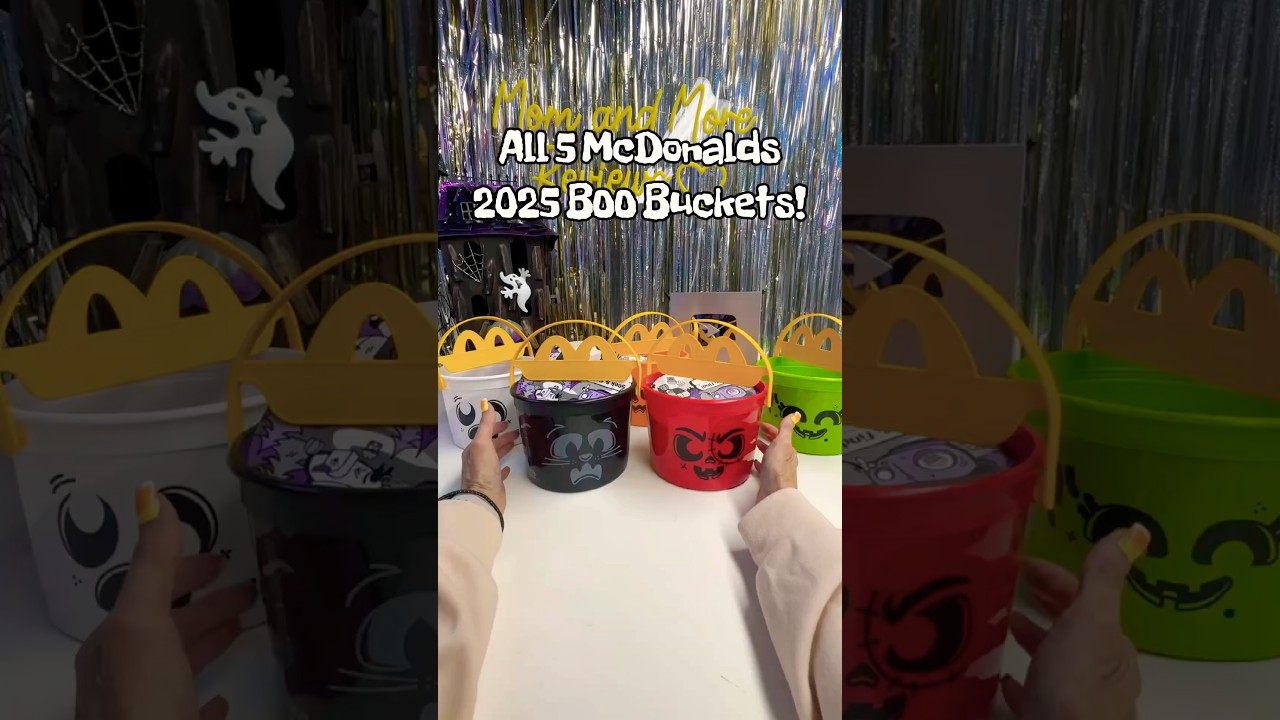 McDonalds BOO Buckets 2025!🖤👻&hearts;️🪣 #boobuckets2025 #mcdonalds #boobuckets #halloween #happymeal