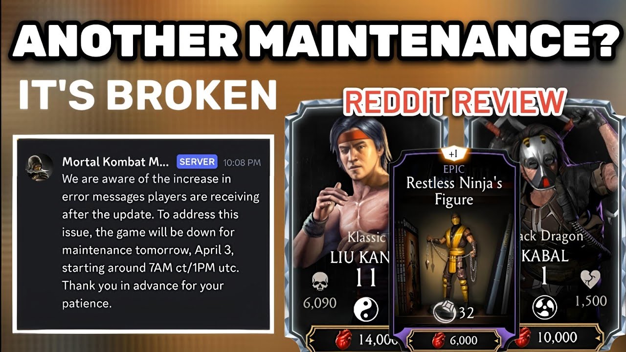 Another Maintenance Today! New Season Krypt and Reddit Review - Mk Mobile 