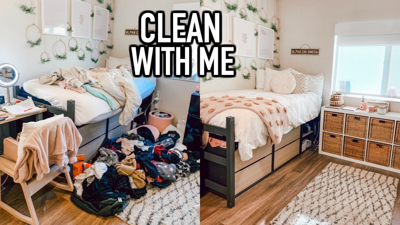 Cleaning my Dorm | Clean With Me