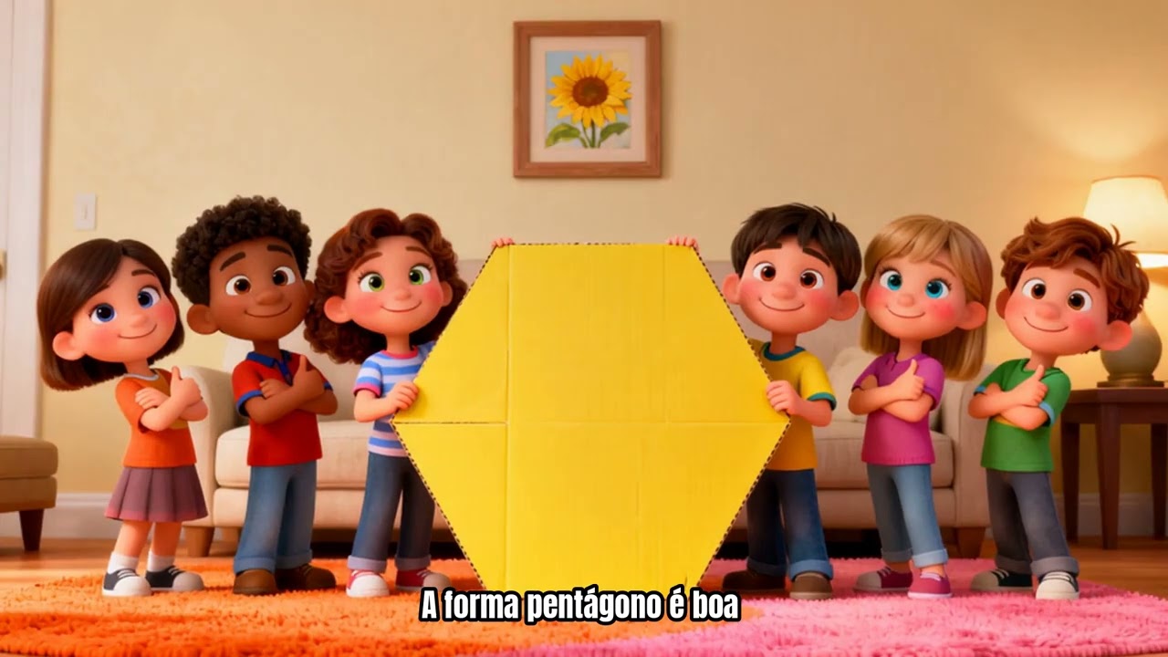Aprendendo a Forma do Pentágono | Aprendendo Formas | Canções Infantis Educativas