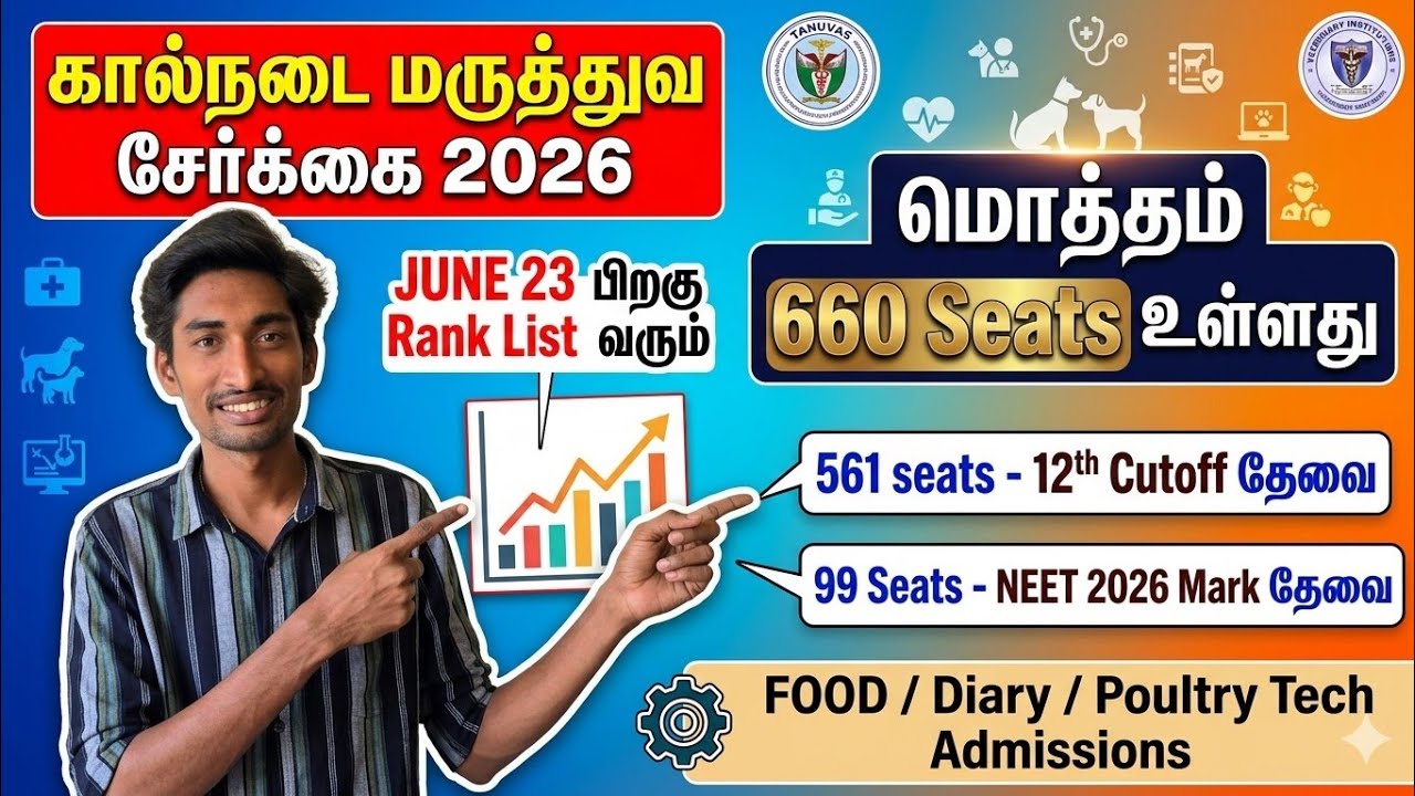 2026 ல் BVSC & AH சீட் கிடைக்கும்? | TANUVAS Counselling Latest Update 