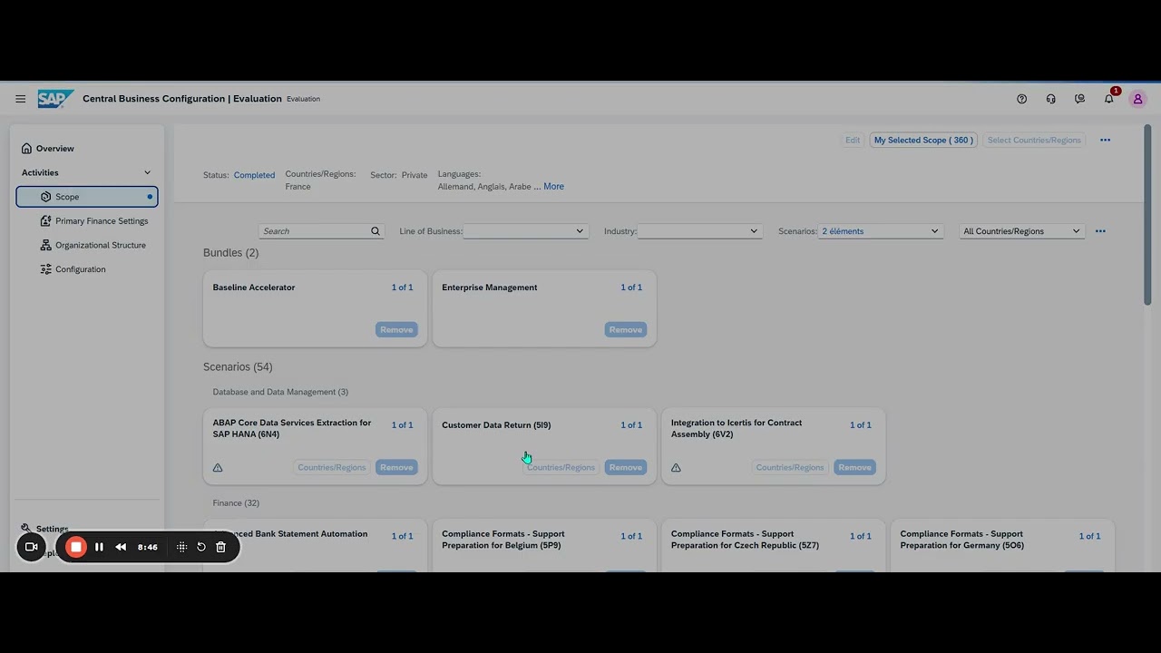 Central Business Configuration   Evaluation   SAP CBC Cloud