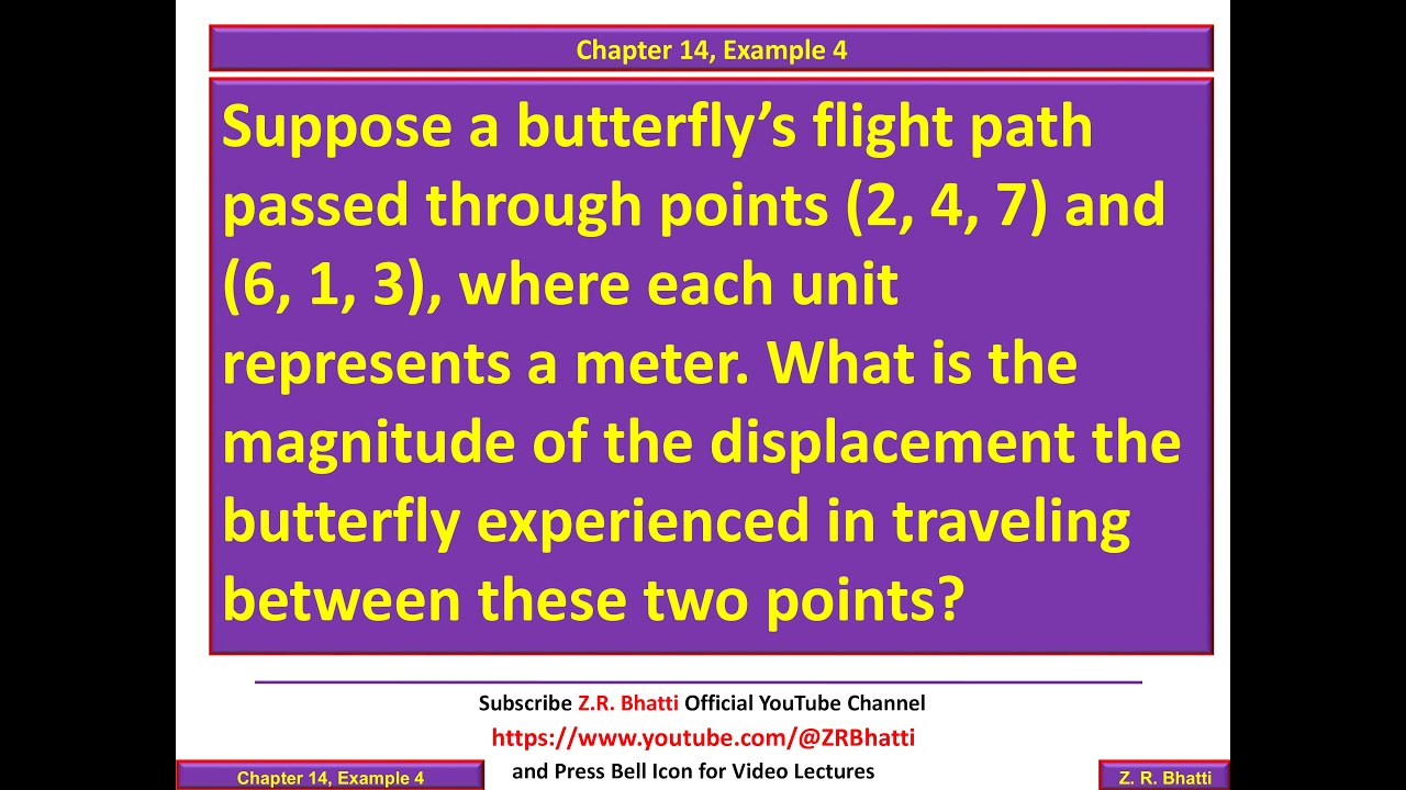 Chp 14, Example 4, Finding Distance Between Two Points