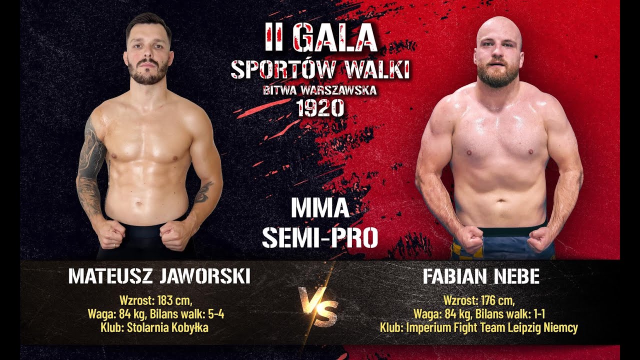Mateusz Jaworski vs Fabian Nebe II Gala Sportów Walki 