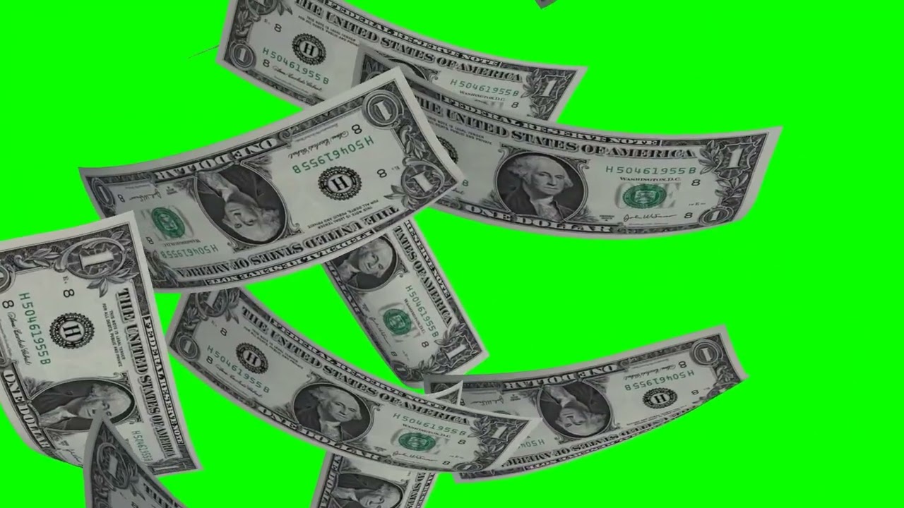 Money Green Screen Video || Falling Cash Effect || Chroma Key || Content For Creators