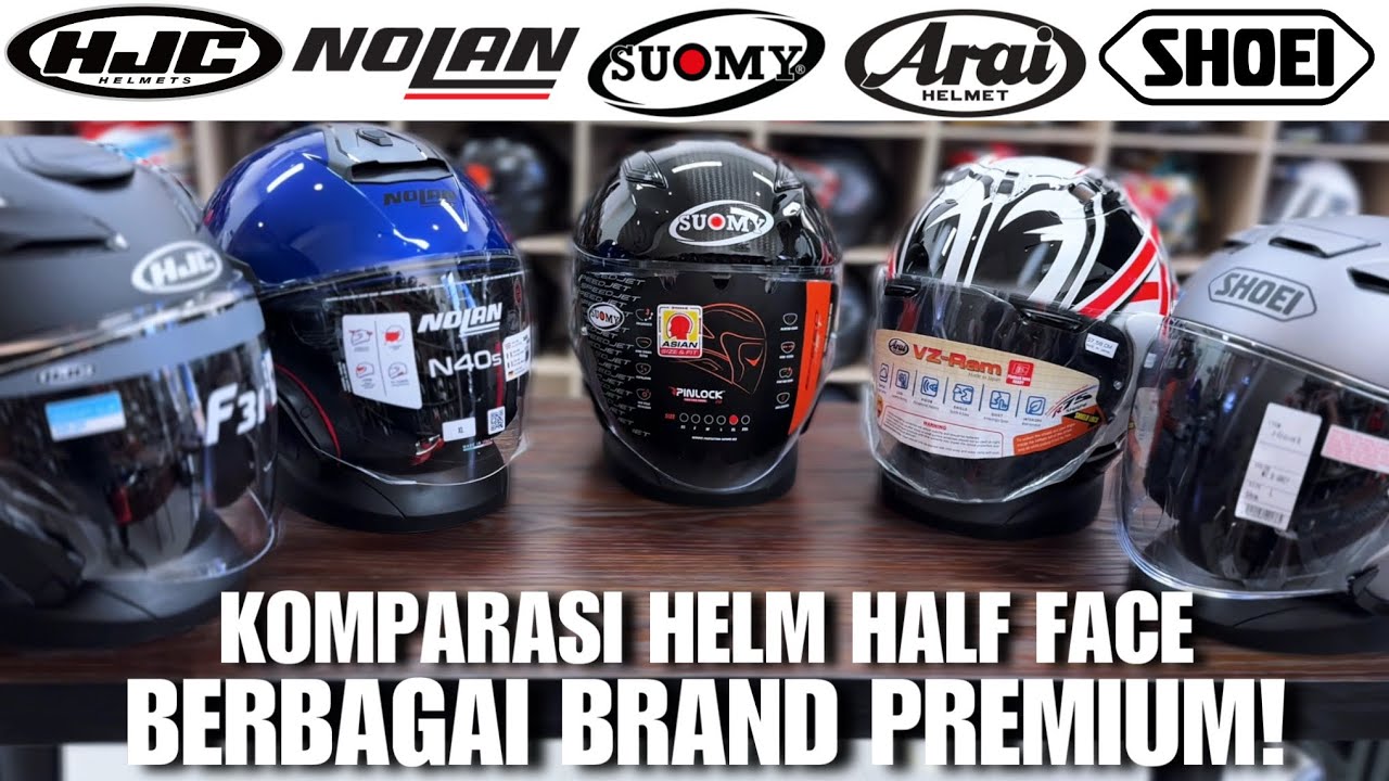 HELM HALF FACE PREMIUM DARI BERBAGAI BRAND‼️ ARAI, SHOEI, NOLAN, SUOMY, HJC