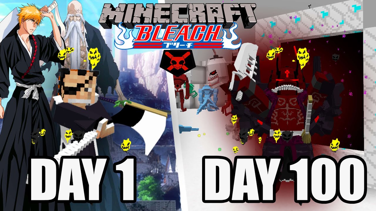 Выжить 100 дней в Minecraft Bleach
