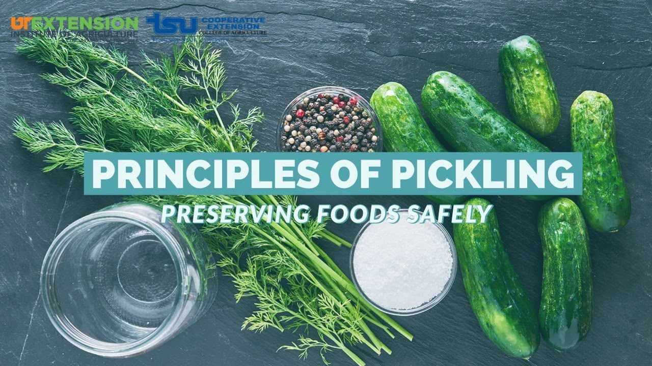 Preserving Foods Safely:  Principles of Pickling