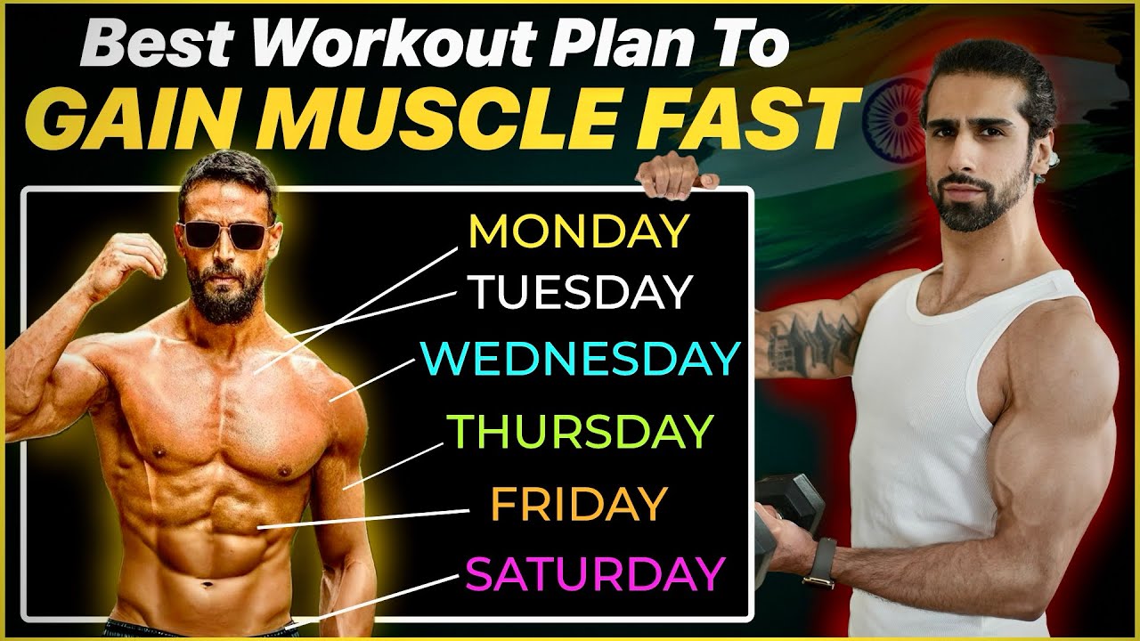 Best Workout Plan For INDIAN MEN To Gain Muscle FAST (Full Week Exercise Routine)