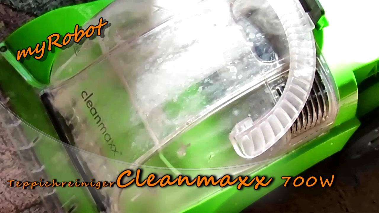 Cleanmaxx Teppichreiniger 700W limegreen in action carpet cleaner Teppichwäsche Waschsauger