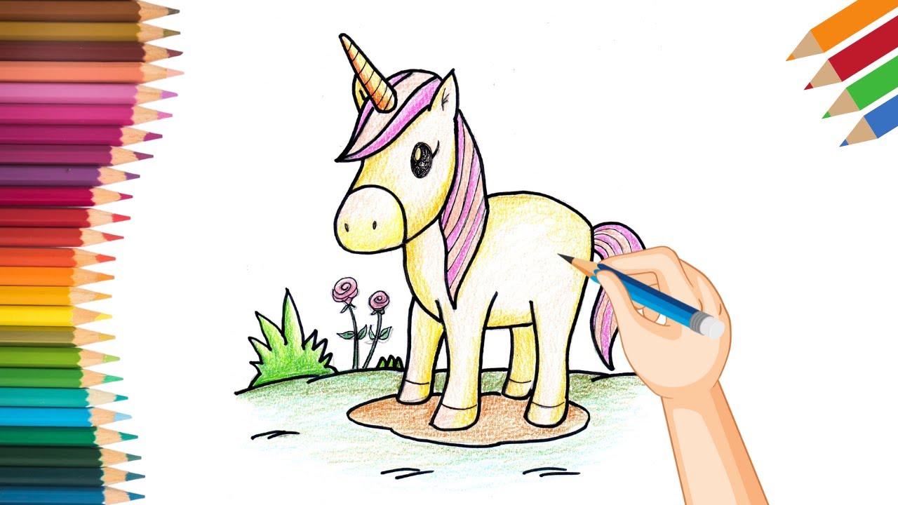 Como desenhar um unicornio kawaii